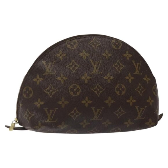 LOUIS VUITTON Monogram Trousse Demi Ronde Cosmetic Pouch - Picture 1 of 16